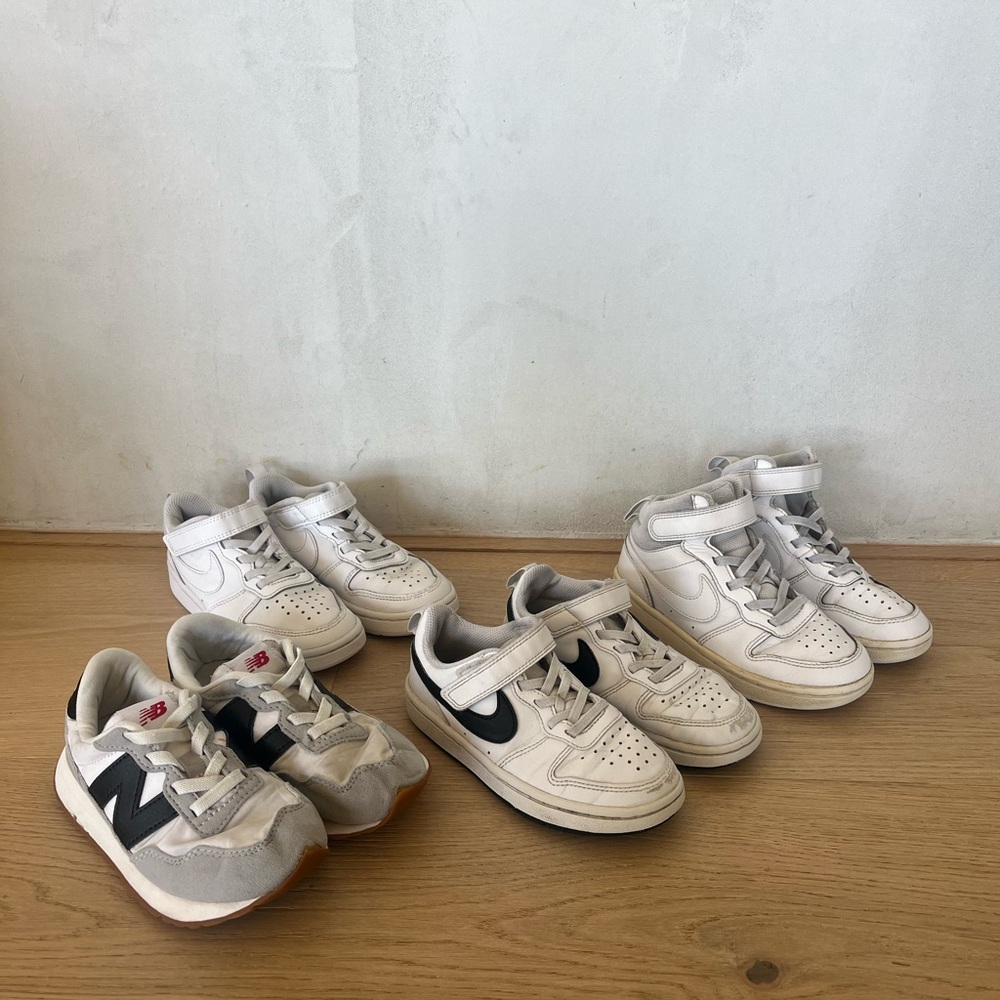 NIKE NEW BALANCE • 4 pairs boys shoes sizes 11 & 12